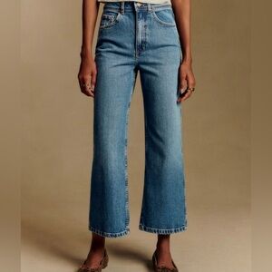 Sezane Le Crop Denim Blue Jeans size 38
